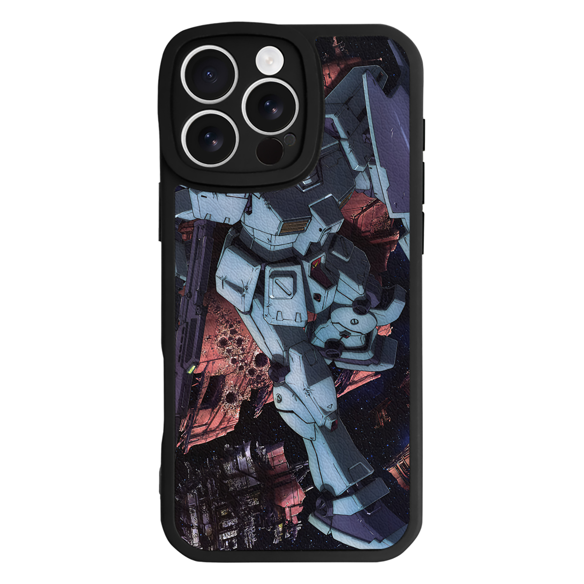 （画像用） 機動戦士ガンダム Mobile Suit Gundam 【iPhone 16シリーズ対応】シリコンスマホケース（レザー調） 材質：シリコン